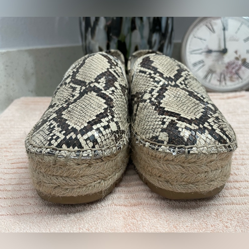 Sam Edelman Snakeskin Pattern Espadrilles Sz 7 1/2 - image 4